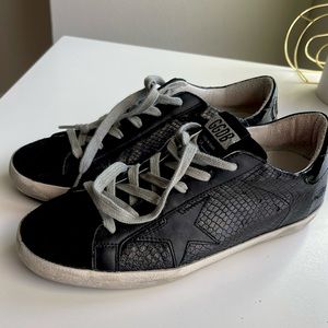 NEW Golden Goose -  Exclusive Black Python Superstar Sneakers
